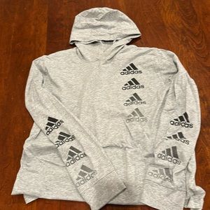 Boys adidas hooded long sleeve shirt